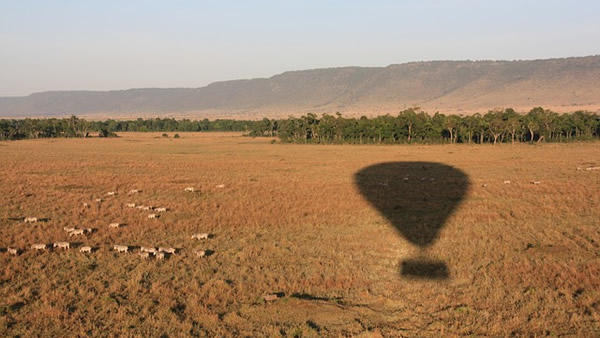Globo aerostático sobre el Masái Mara