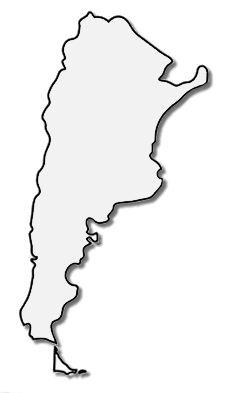 Mapa de Argentina con los 12 destinos numerados