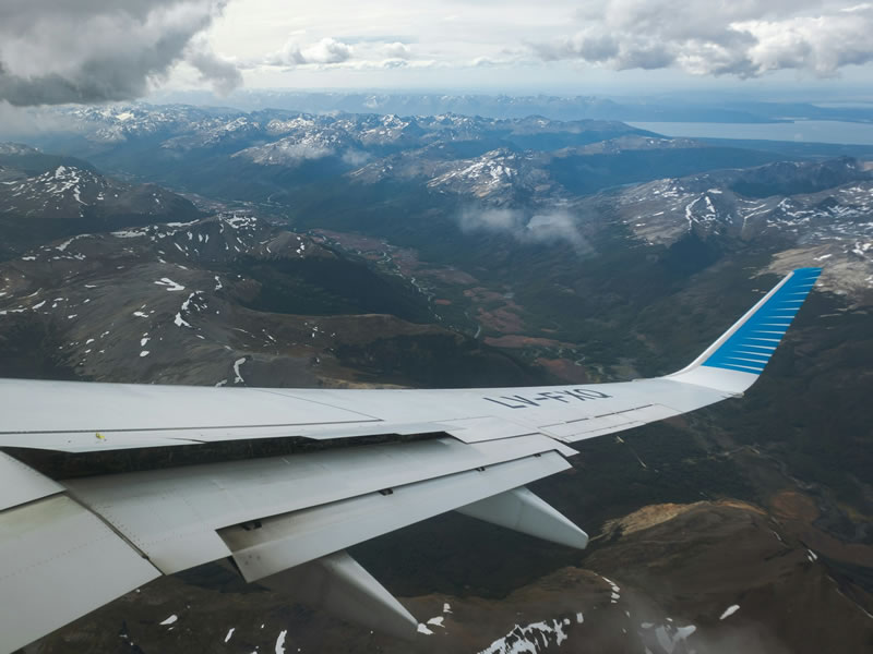 Vista aérea de Tierra del Fuego