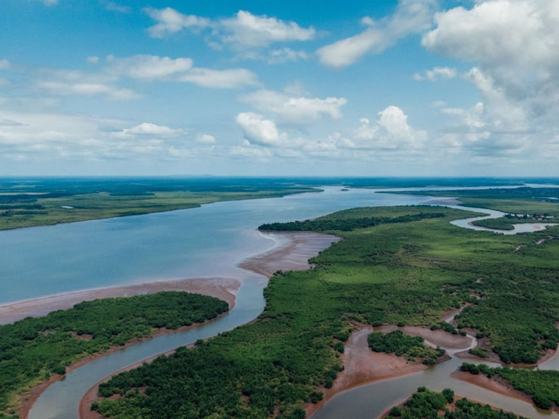 Vista aérea de los Esteros del Iberá